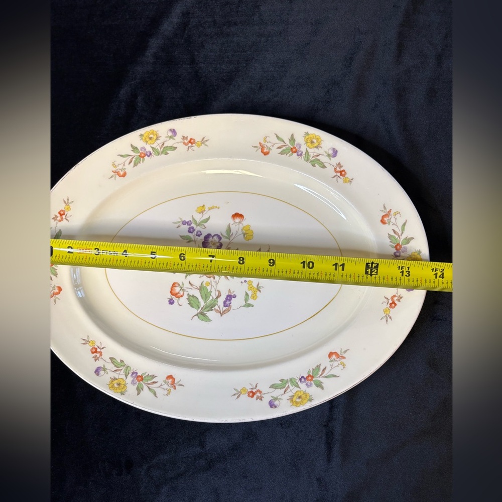 Vintage Oval Serving Platter Made By Paden City Pottery Company - Picture 6 of 7